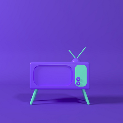 TV RETRO MORADA 3d 3d art 3d artist c4d cinema4d corona render corona renderer design illustration ilustración