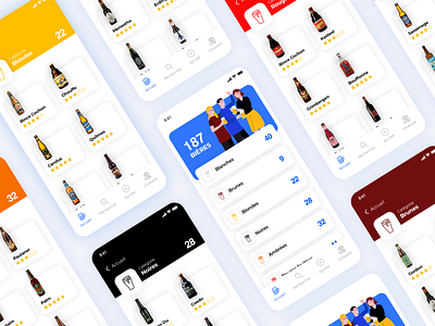 Beer project application beer design prooduct sheet ui ux