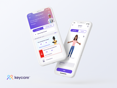 KeyCare App - Case Study app app design body case study character doctor entry health health app interface life list logging medical product product design symptoms ui uiux ux
