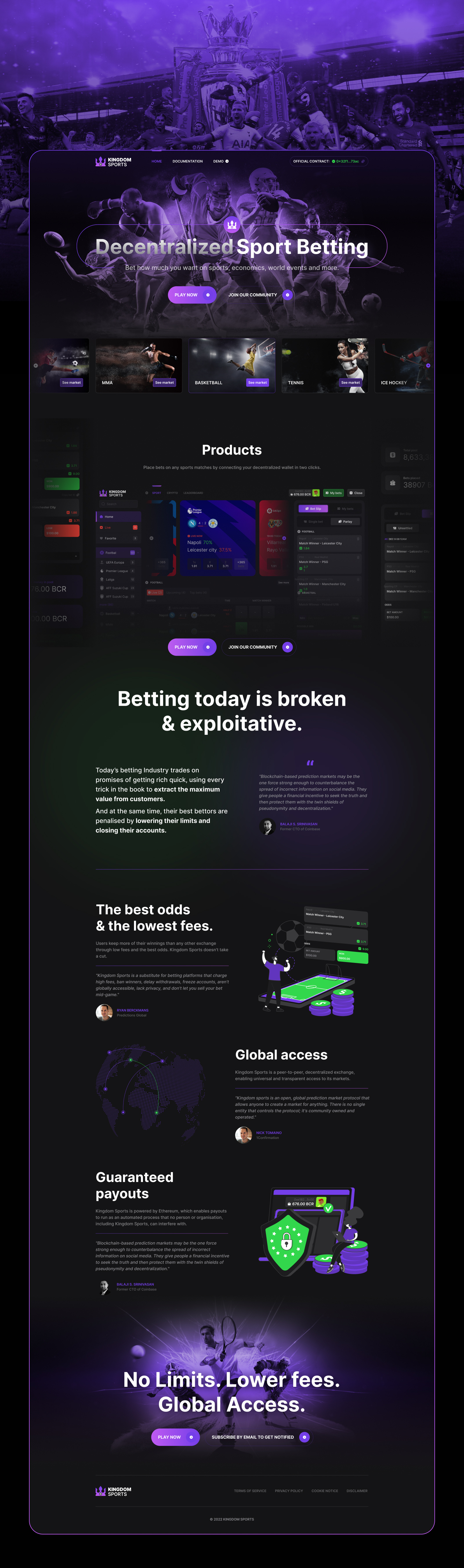 Kingdom Sports Website Crypto Betting App adil shehzad creativebranding crypto betting app customwebsitedesign design graphic design illustration landingpage logo sport betting sports betting app ui web designer webdesign webflow webflow designer webflow developer webnemtechnology websitedesign