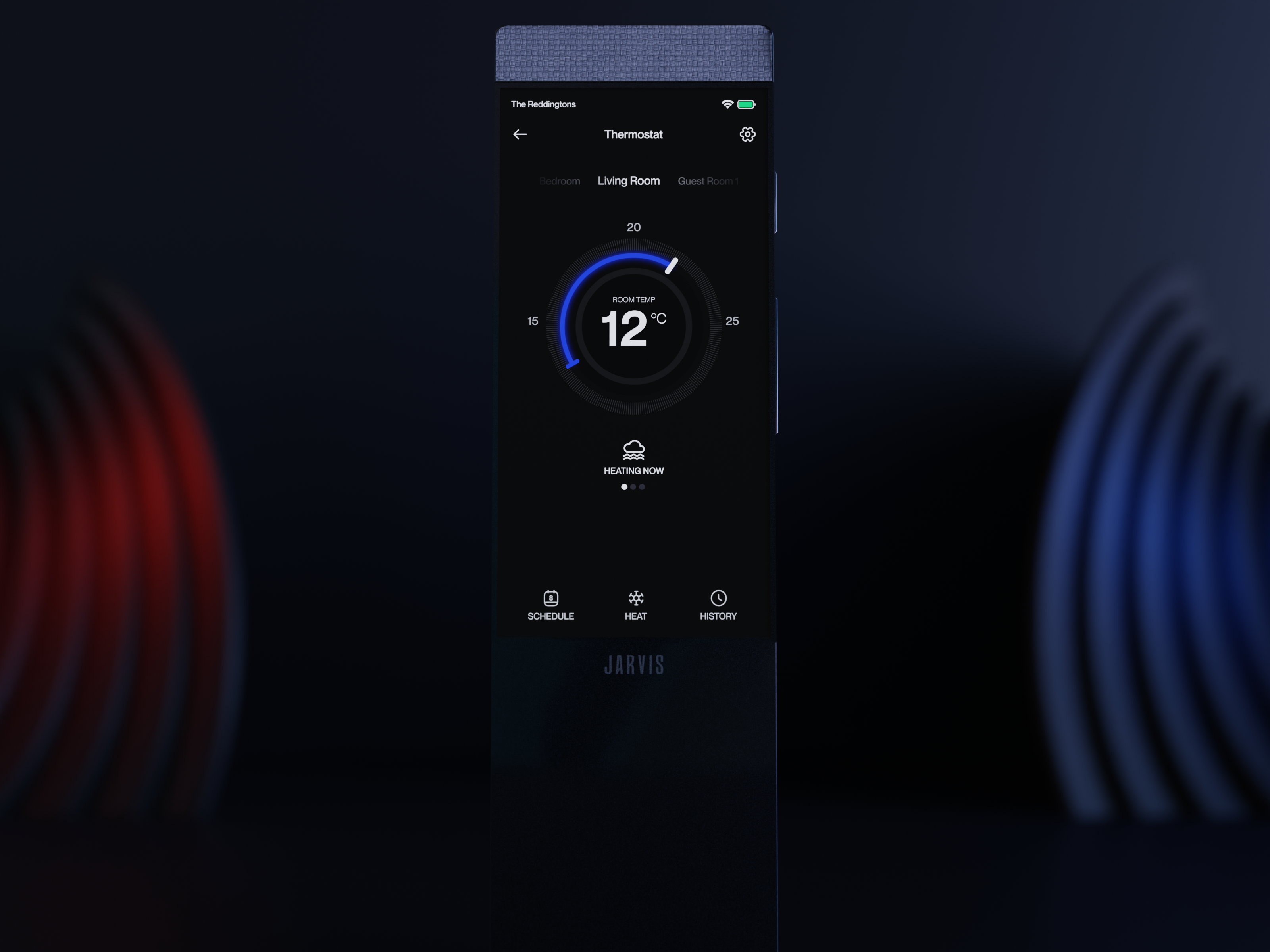 JARVIS - Smart Remote Thermostat Interaction 3d abstract ai animation app blender branding design interaction logo minimal mockup motion graphics presentation smarthome thermostat ui uiux ux