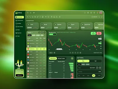 Trading Dashboard UI Design | Altfolio analytics auto trading credit crypto crypto trading figma fintech graphic design illustration investment app modern banking online banking stock market trading trading dashboard transaction ui ux web design website