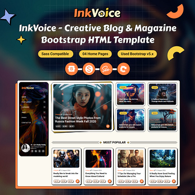 InkVoice - Creative Blog & Magazine Bootstrap HTML Template logo