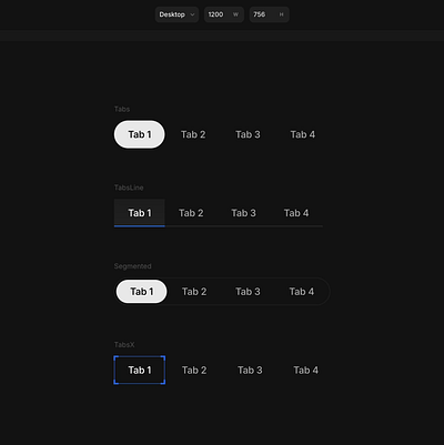 Fully responsive tabs with Framer design design system interactive components interface menu navigation tabs ui ui elements ui kit ux