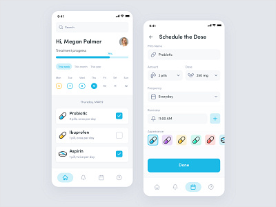 Medicine and Pill Reminder health medical pill reminder ui ux