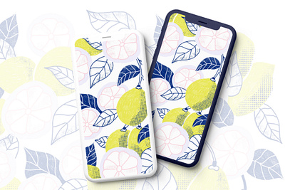 Squeeze the day lemons phone wallpaper art background art craft drawing freebie fresco halftones hand drawn handmade illustration ipadpro leaves lemons line art pencil pencil drawing phone phone wallpaper vintage design wallpaper design