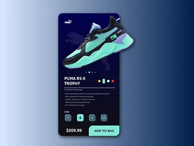 sneaker store design app branding design minimal mobile app mobile app design mobile design mobile ui puma sneaker sneaker store sneakerhead sneakers ui