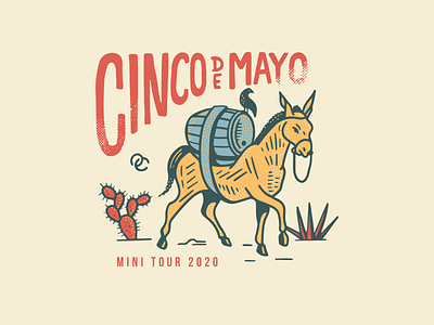 Old Chicago Cinco de Mayo Mini Tour Tee beer cinco de mayo illustration mexico