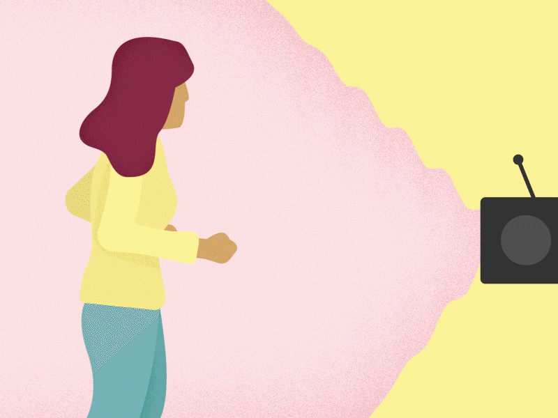 Dancing with yourself animation illustration motion graphics vector