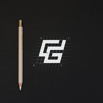 initial logo design app art branding design elegant icon illustration letter logo simple type vector web