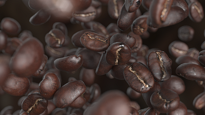 Coffee Beans advertising animation food and drink food illustration houdini motion design redshift3d