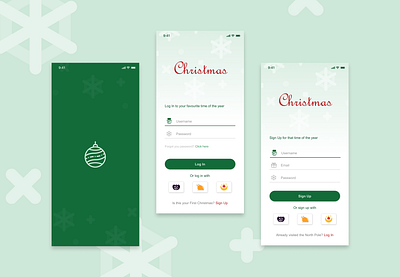 Daily UI 001 - Sign Up Page christmas daily ui design figma fun log in mobile sign in sign up ui