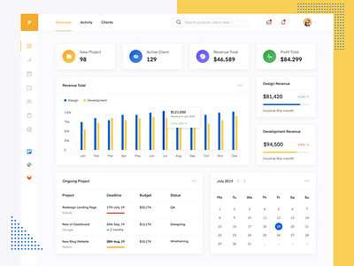 Project Desk - Dashboard App dashboard dashboard app design figma illustration ui ux vector