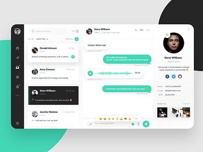 Web Chat UI adobe xd app chart chat dashboard design illustration ui ux vector web webapp