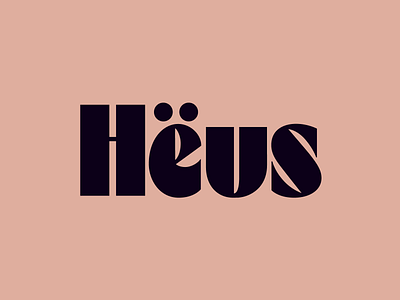 Heus custom customtype design furniture kitchen lettering logo minimal