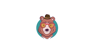 Big Bear adobe illustrator bear design hat illustration logo logodesigns sunglasses vector