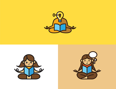 Stress Free Learning book bulb learning logo relax stress free think yoga