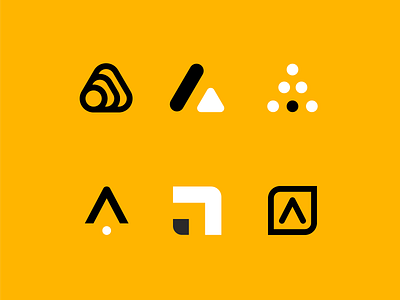 A is for Another Logo branding design icon identity illustration logo mark vector yellow