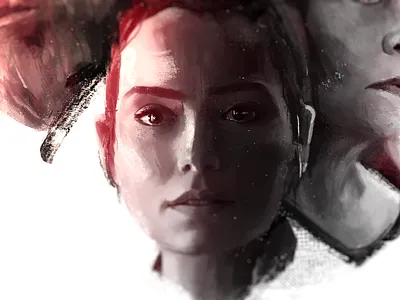 A long time ago, in a galaxy far, far away... digital painting leia luke portrait rey skywalker star wars