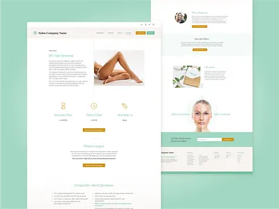 WIP website design for a Melbourne salon australia beauty design figma health melbourne salon skincare typography website wip
