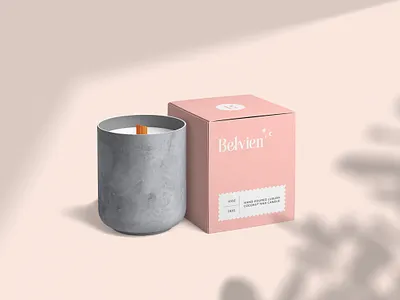 Belvien Candle Store Packaging adobe illustrator adobe photoshop box design brand identity branding cosmetics label design luxury organic package design packaging design skincare visual identity