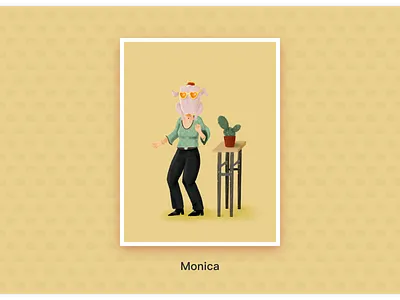 Friends illustration Monica friends funny illustration monica turkey