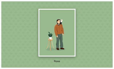 Friends illustration Ross friends funny illustration monkey ross