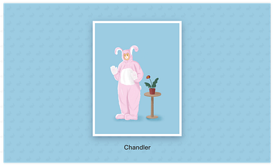 Friends illustration Chandler bunny chandler friends funny illustration pink rabbit