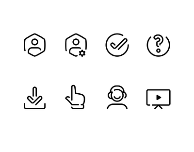 Essential Basic Icons account basic design graphic icon iconography outline pictogram profile ui user vector