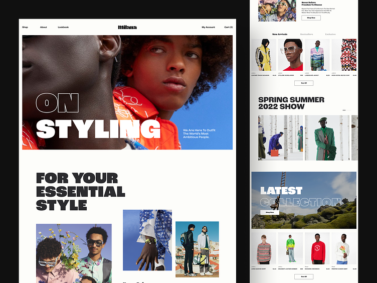 Milana E-commerce Web by Sajon for Orix Creative on Dribbble