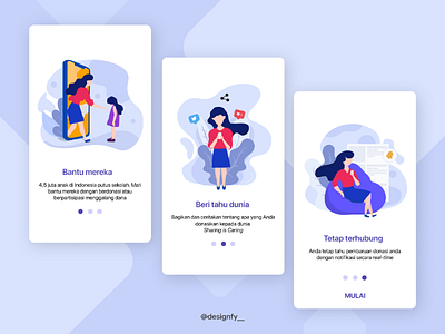 Onboarding Exploration - Charity App illustration onboarding