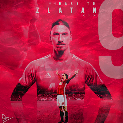 zlatan design football ibrahimovic manchester manchester united poster red zlatan