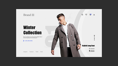 web winter cloth design typography ui ux web website