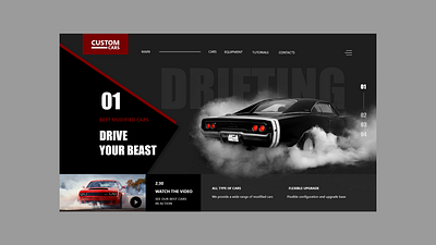 Custom cars design ui ux web