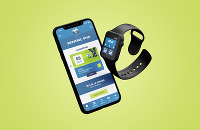 SQC Soccer Club Application apple watch application ui