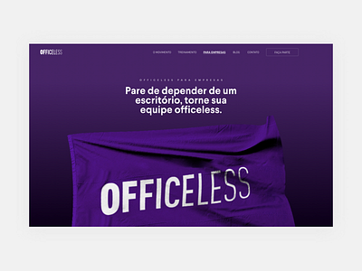 Officeless Landing Page proposal concept design desktop hero home remote working remotework webdesign website website design websites