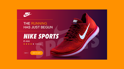 Web nike shoes design logo typography ui ux web website