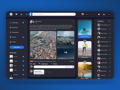 Facebook Redesign design facebook redesign figma ui ux