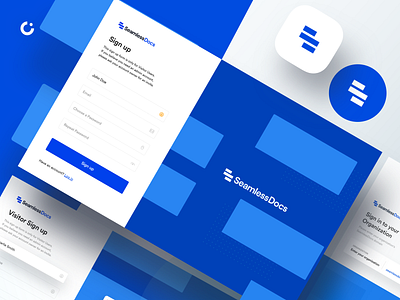 Full Onboarding Flow - SeamlessDocs app store doc document documents error states icons input field input fields log in on boarding onboarding flow password sign in sign up sign up ui signup twitter