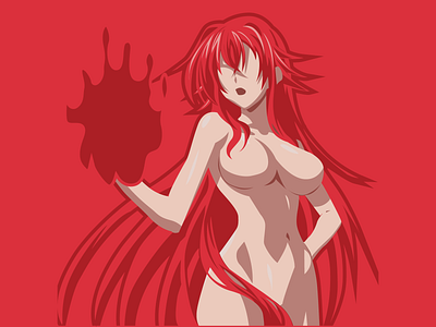 Rias Gremory artwork design illustration nude oppai vector