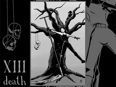 Death of the Endless 2d art artwork black and white comic art comic book drawing illustration