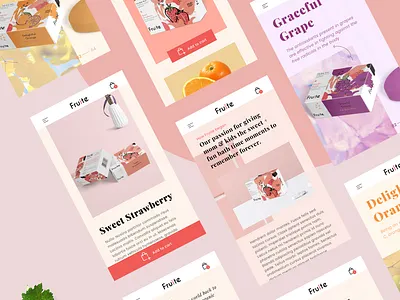 Fruite Web - Mobile Version Concept app ui fruits web ui kit design ui ux web design