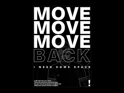 Move Back! awareness back black corona coronavirus covid19 font helvetica helveticanow isolation love move moveback poster quarantine stayhome staysafe swissdesign typography