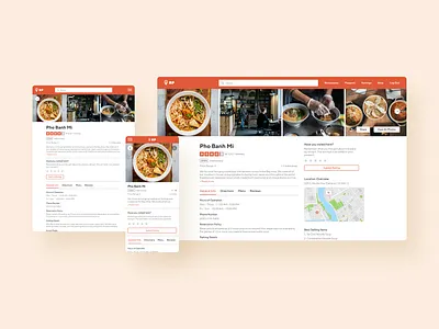 Restaurant Passport - Individual Restaurant Page design desktop food mobile product responsive responsive design responsive web design responsive website responsive website design restaurant restaurant app tablet ui ux