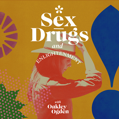 Sex, Drugs and Enlightenment branding cover art design drugs enlightenment illustration minimal oakley ogden podcast podcast cover sex texture