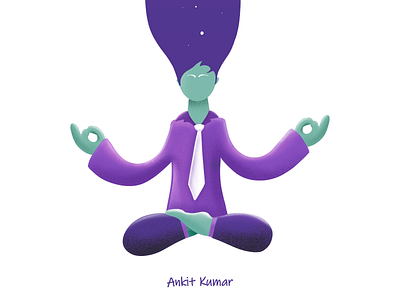 Flying Guru branding design employee flying flying man gal shir galaxy gravity icon illustration interview job resume success ui workplace