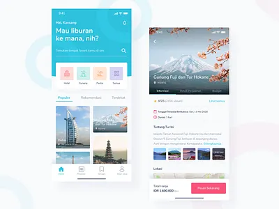 Travel App Design Exploration app clean design exploration flat flight japan layout minimalist mobile traveling uiux