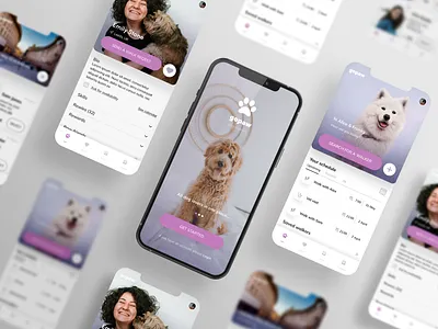 GoPaw: Dog Walking App Case Study app design case study dog app dog walking app dribbble product design course high fidelity wireframes lilac pallet pastel pallet product design ui designer ui inspirations uiux wireframes