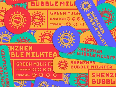 Shenzhen Bubble Milktea (Unused Mark) brand identity branding branding concept branding design freelance designer icon logo logo challenge logo design milk tea stickers visual identity