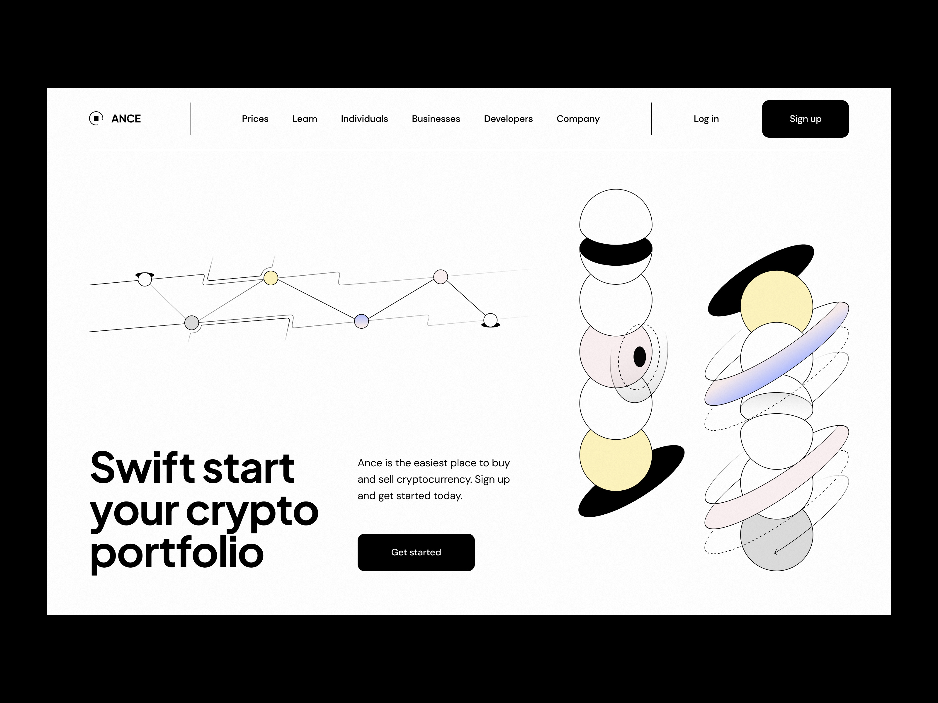 ance: landing page, hero, brand identity, illustration, poster blockchain blocks crypto defi finance fintech hero illustration investment landing liquidity marketcap platform portfolio poster smart swift trade web design web3